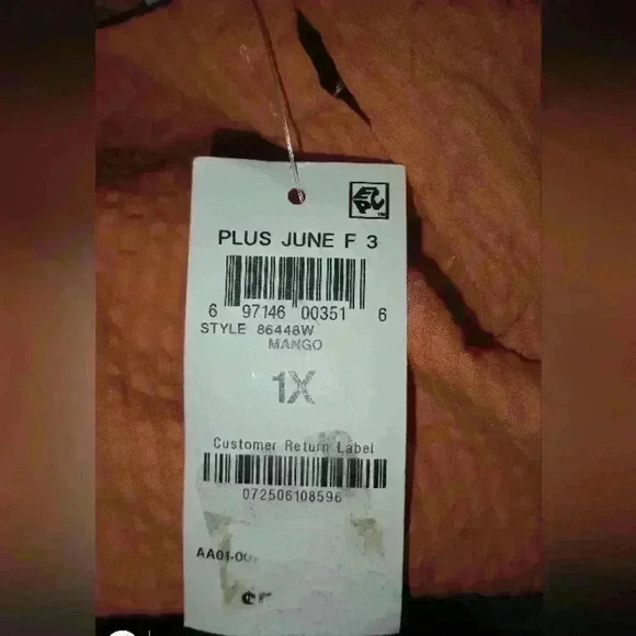 And Now This Keyhole Dress Womens Plus size 1X Mango Color NWT - Picture 12 of 16